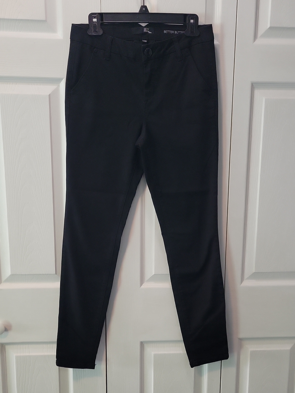 1822 Denim Black Skinny Jeans